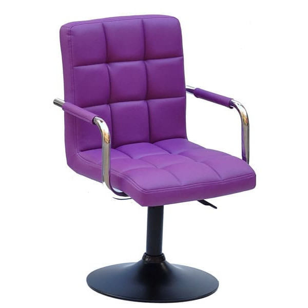 Стілець Onder Mebli Augusto-Arm BK-BASE Пурпур 1010 Екошкіра-0