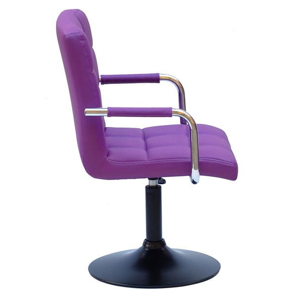 Стілець Onder Mebli Augusto-Arm BK-BASE Пурпур 1010 Екошкіра-3