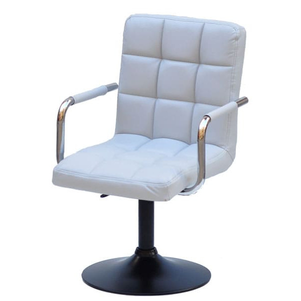 Стул Onder Mebli Augusto-Arm BK-BASE Серый 1008 Экокожа-1