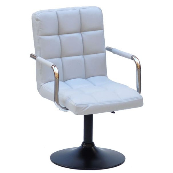 Стул Onder Mebli Augusto-Arm BK-BASE Серый 1008 Экокожа-0