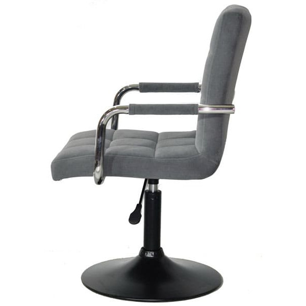Стул Onder Mebli Augusto-Arm BK-BASE Серый B-1004 Бархат-3