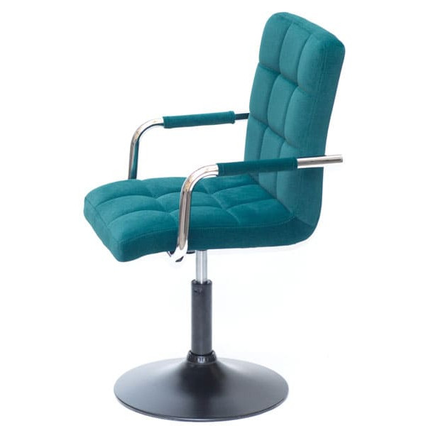 Стілець Onder Mebli Augusto-Arm BK-BASE Зелений B-1003 Оксамит-2
