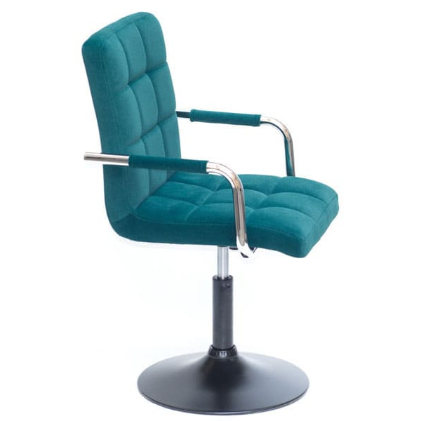 Стілець Onder Mebli Augusto-Arm BK-BASE Зелений B-1003 Оксамит-3