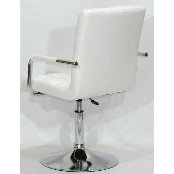 Стілець Onder Mebli Augusto-Arm CH-BASE Білий Екошкіра-2