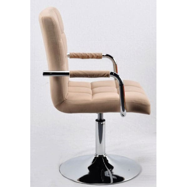 Стул Onder Mebli Augusto-Arm CH-BASE Бежевый B-1005 Бархат-5