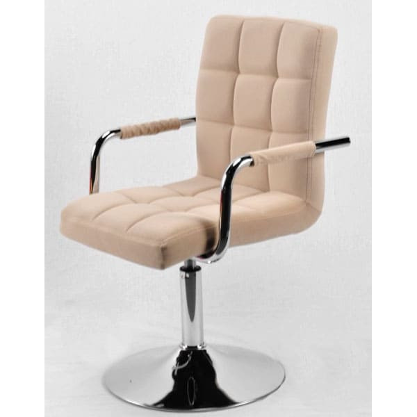 Стул Onder Mebli Augusto-Arm CH-BASE Бежевый B-1005 Бархат-6