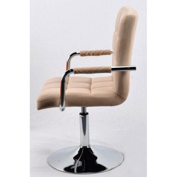 Стул Onder Mebli Augusto-Arm CH-BASE Бежевый B-1005 Бархат-7
