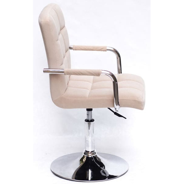 Стул Onder Mebli Augusto-Arm CH-BASE Бежевый B-1005 Бархат-2