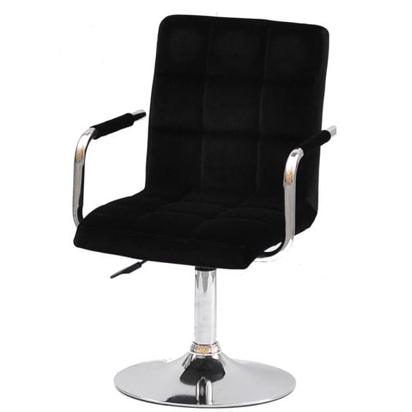 Стілець Onder Mebli Augusto-Arm CH-BASE Чорний B-1011 Оксамит-1