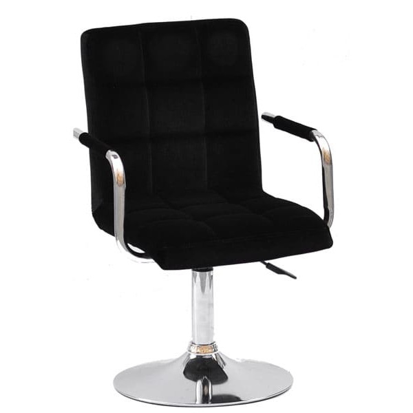 Стілець Onder Mebli Augusto-Arm CH-BASE Чорний B-1011 Оксамит-0