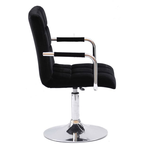 Стілець Onder Mebli Augusto-Arm CH-BASE Чорний B-1011 Оксамит-3