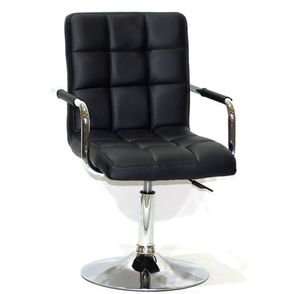 Стул Onder Mebli Augusto-Arm CH-BASE Черный Экокожа-0