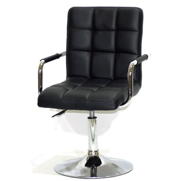 Стул Onder Mebli Augusto-Arm CH-BASE Черный Экокожа-1