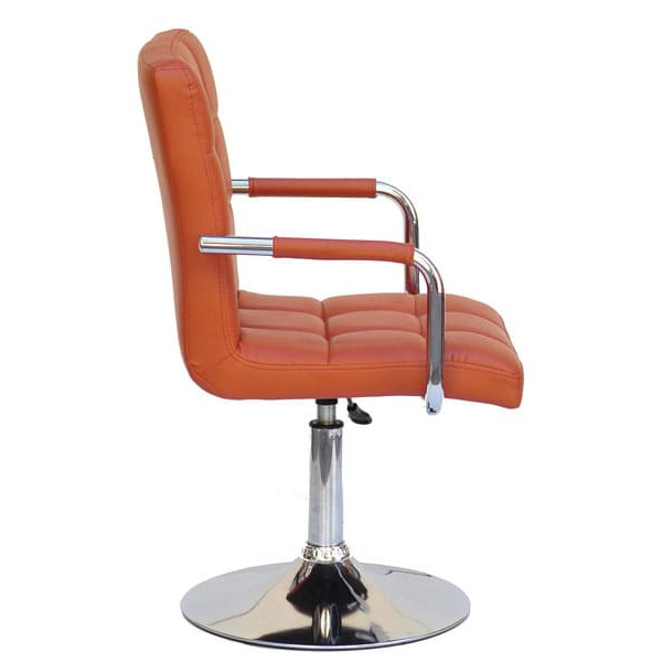 Стул Onder Mebli Augusto-Arm CH-BASE Коричневый 1014 Экокожа-3