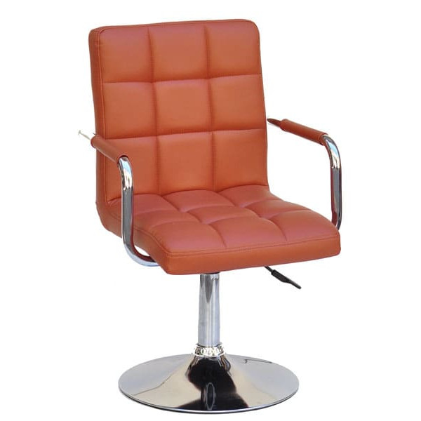 Стул Onder Mebli Augusto-Arm CH-BASE Коричневый 1014 Экокожа-0