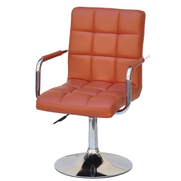 Стул Onder Mebli Augusto-Arm CH-BASE Коричневый 1014 Экокожа-1