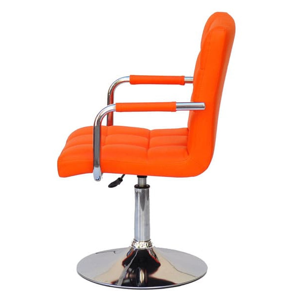 Стілець Onder Mebli Augusto-Arm CH-BASE Оранж 1012 Екошкіра-2