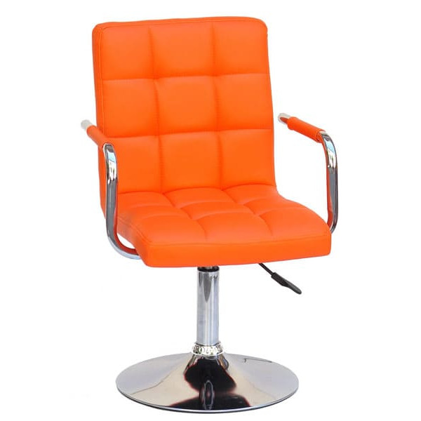 Стілець Onder Mebli Augusto-Arm CH-BASE Оранж 1012 Екошкіра-0