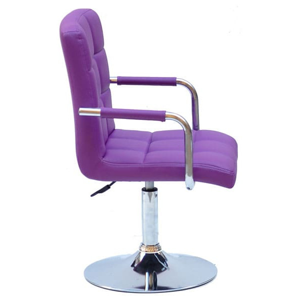 Стул Onder Mebli Augusto-Arm CH-BASE Пурпур 1010 Экокожа-3