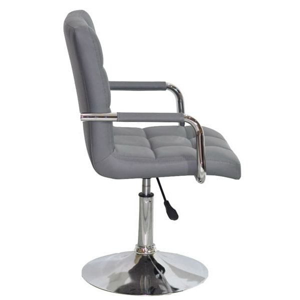 Стул Onder Mebli Augusto-Arm CH-BASE Серый 1001 Экокожа-3