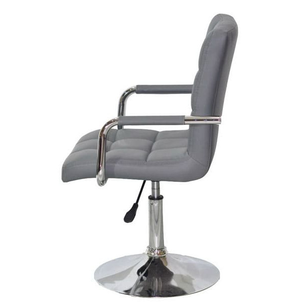 Стул Onder Mebli Augusto-Arm CH-BASE Серый 1001 Экокожа-2