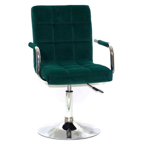 Стул Onder Mebli Augusto-Arm CH-BASE Зеленый B-1003 Бархат-0
