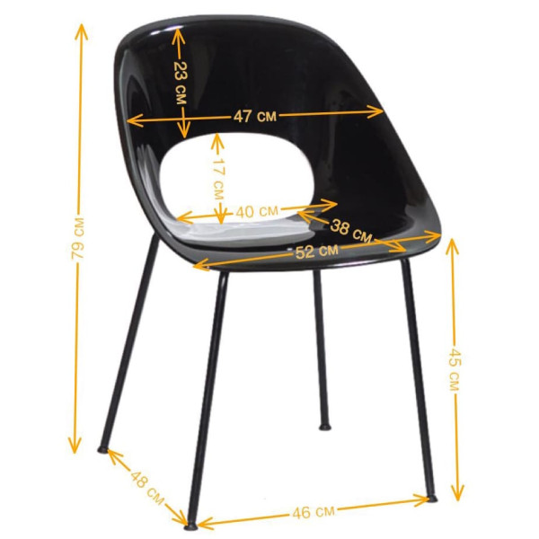 Стул Onder Mebli Troy MBK Черный 101-5