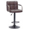 Барний стілець Onder Mebli Arno-Arm BAR BK-BASE Темно-коричневий 1015 Екошкіра-0-thumb