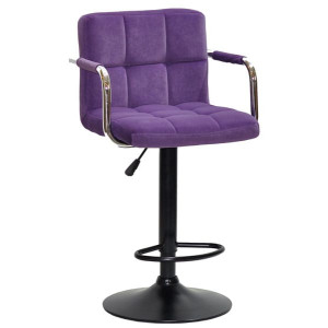 Барный стул Onder Mebli Arno-Arm BAR BK-BASE Пурпурный B-1013 Бархат