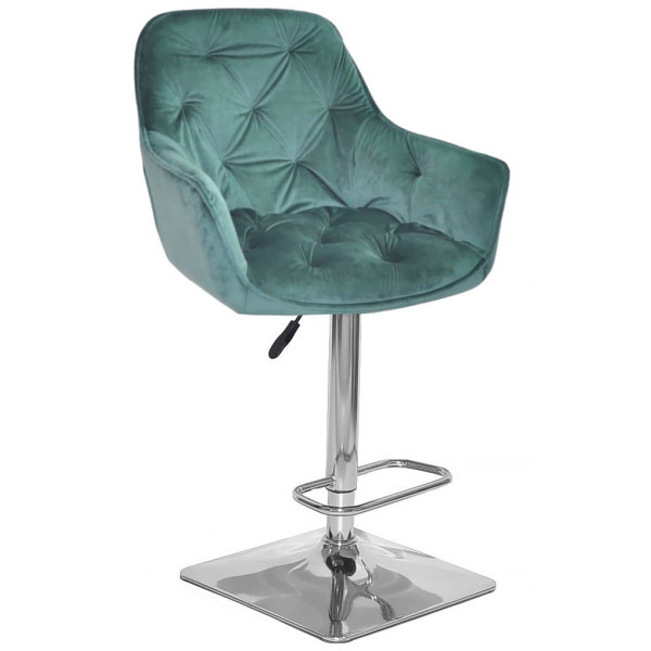 Барний стілець Onder Mebli CHERRY BAR 4-CH-BASE Зелений PH-602 Оксамит-0