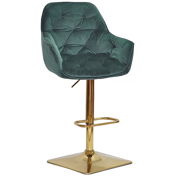Барный стул Onder Mebli CHERRY BAR 4-GD-BASE Зеленый OR-853 Бархат-0