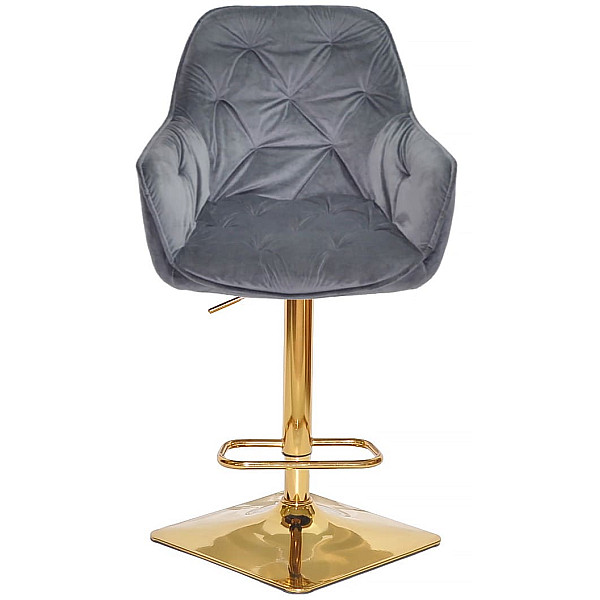 Барный стул Onder Mebli CHERRY BAR 4-GD-BASE Серый OR-852 Бархат-0