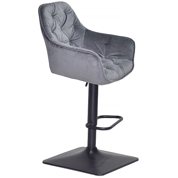 Барный стул Onder Mebli CHERRY BAR 4-BK-BASE Серый OR-852 Бархат-2