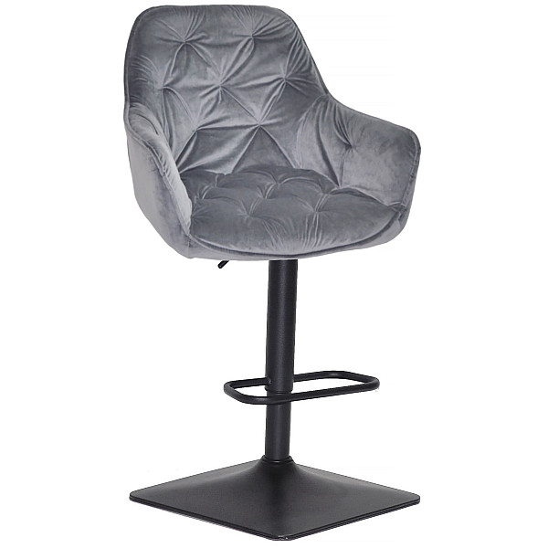 Барный стул Onder Mebli CHERRY BAR 4-BK-BASE Серый OR-852 Бархат-0