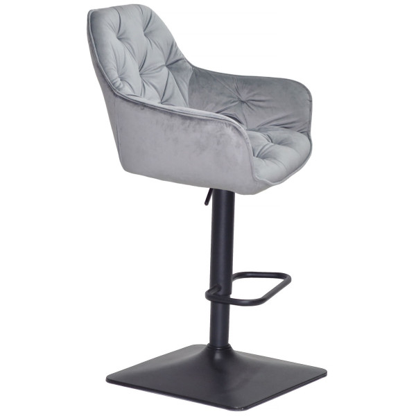 Барний стілець Onder Mebli CHERRY BAR 4-BK-BASE Сірий PH-601 Оксамит-2