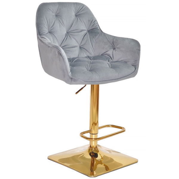 Барный стул Onder Mebli CHERRY BAR 4-GD-BASE Серый PH-601 Бархат-0