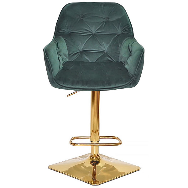 Барный стул Onder Mebli CHERRY BAR 4-GD-BASE Зеленый OR-853 Бархат-1