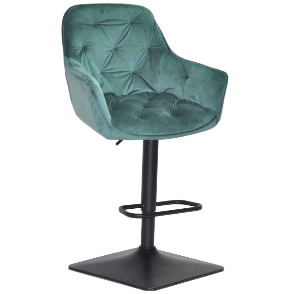 Барный стул Onder Mebli CHERRY BAR 4-BK-BASE Зеленый PH-602 Бархат-0
