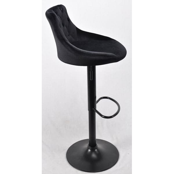 Барний стілець Onder Mebli FORO+BUTTON BAR BK-BASE Чорний B-1011 Оксамит-2