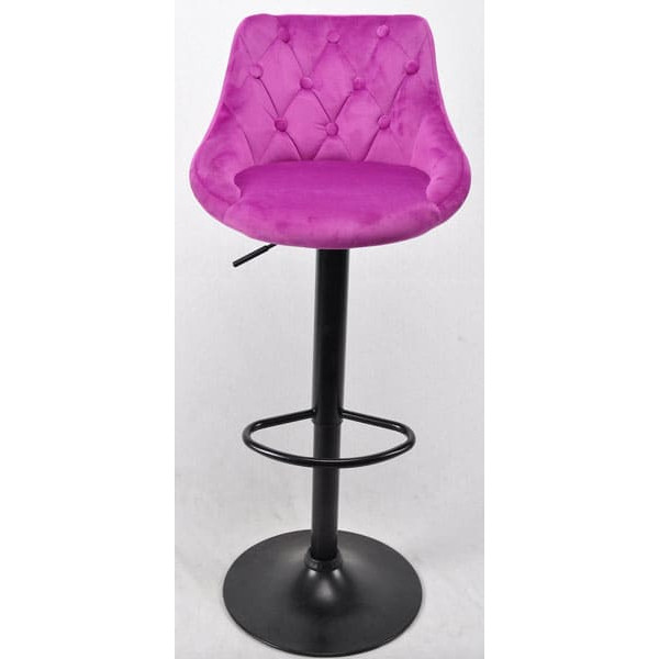 Барный стул Onder Mebli FORO+BUTTON BAR BK-BASE Сирень B-1022 Бархат-1