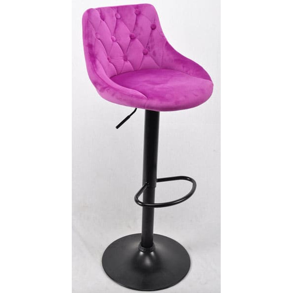Барный стул Onder Mebli FORO+BUTTON BAR BK-BASE Сирень B-1022 Бархат-0