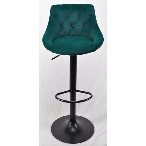 Барный стул Onder Mebli FORO+BUTTON BAR BK-BASE Зеленый B-1003 Бархат-0