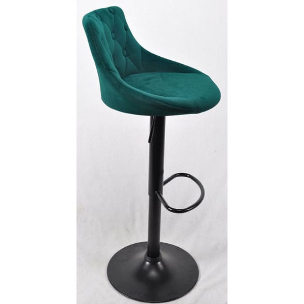 Барный стул Onder Mebli FORO+BUTTON BAR BK-BASE Зеленый B-1003 Бархат-2