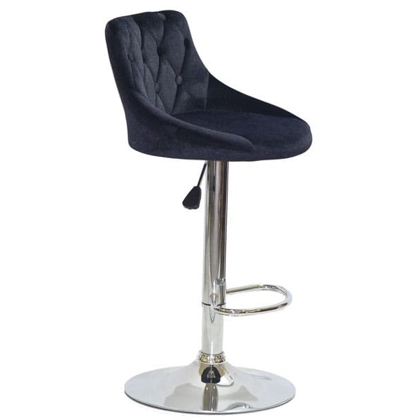 Барний стілець Onder Mebli FORO+BUTTON BAR CH-BASE Чорний B-1011 Оксамит-3