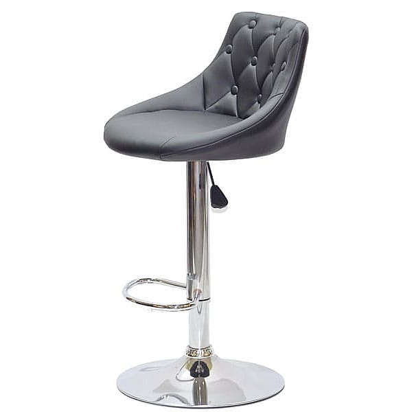 Барний стілець Onder Mebli FORO+BUTTON BAR CH-BASE Чорний Екошкіра-2