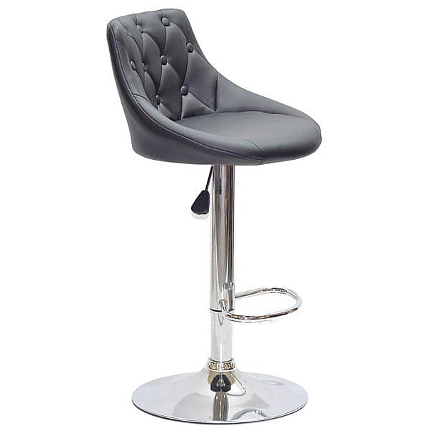 Барний стілець Onder Mebli FORO+BUTTON BAR CH-BASE Чорний Екошкіра-3