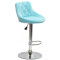 Барний стілець Onder Mebli FORO+BUTTON BAR CH-BASE Блакитний B-1019 Оксамит-2-thumb