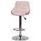 Барний стілець Onder Mebli FORO+BUTTON BAR CH-BASE Рожевий B-1021 Оксамит-1-thumb