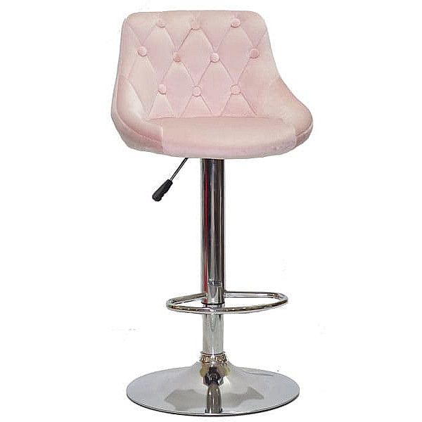 Барный стул Onder Mebli FORO+BUTTON BAR CH-BASE Розовый B-1021 Бархат-0
