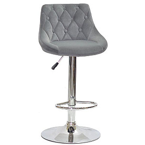 Барный стул Onder Mebli FORO+BUTTON BAR CH-BASE Серый B-1004 Бархат